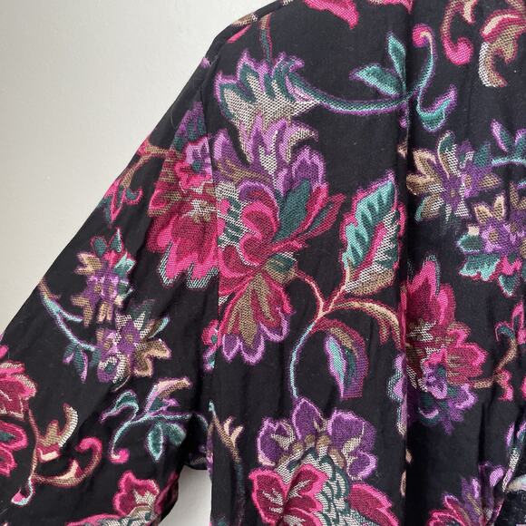 Vintage Floral Rayon Blazer Womens Size Large Made In The USA unbranded - Picture 6 of 6